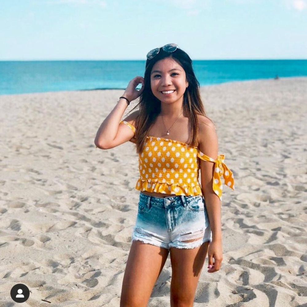 Yellow Crop Top Sz Small